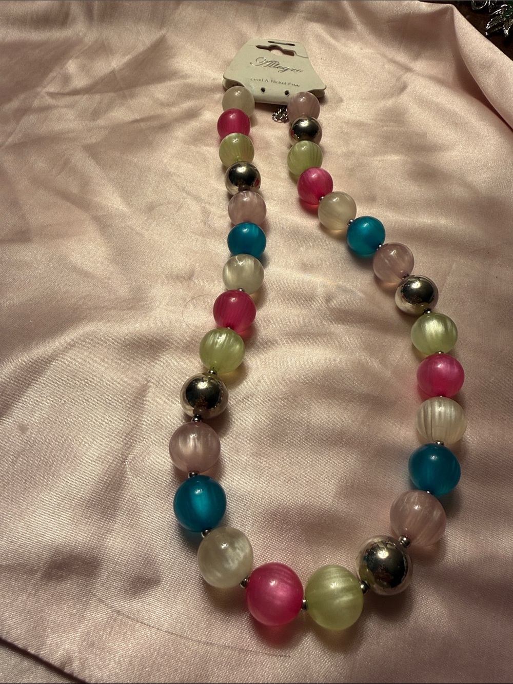 Colorful Bead Statement Necklace - Multicolor
